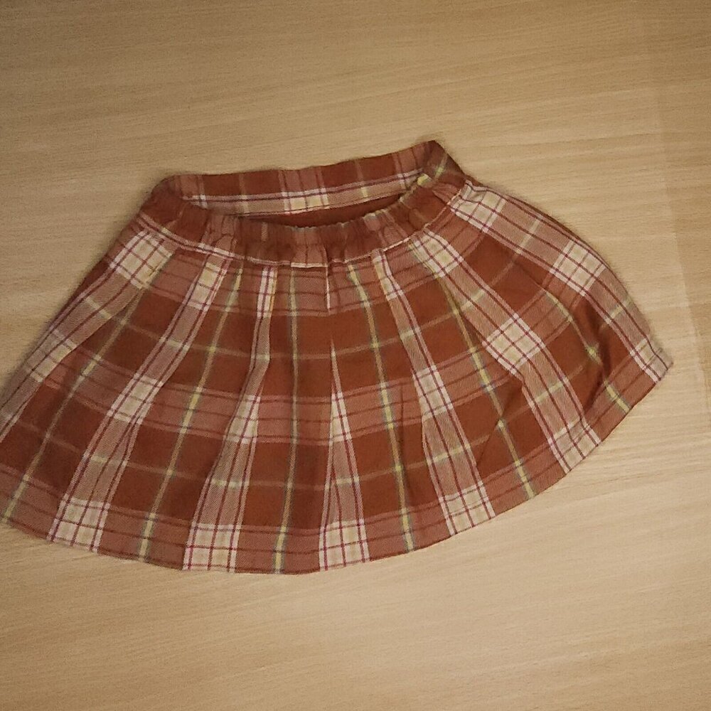 Garanimals Toddler Girl's Brown White Plaid Skirt 2T